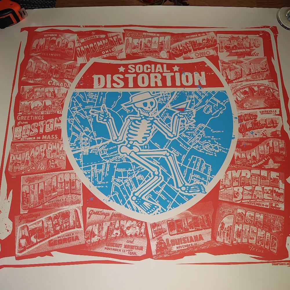 Social distortion 2019 fall tour poster - Picture 4 of 11